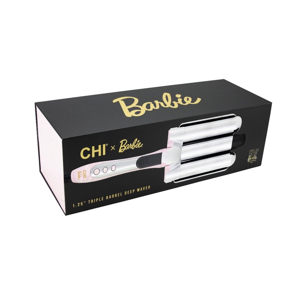 CHI x Barbie Dreamhouse 1.25 in Titanium Triple Barrel Deep Waver